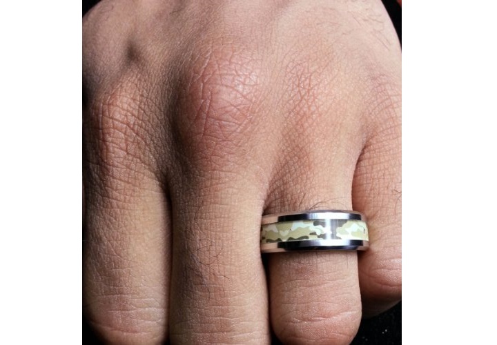 mens camo wedding rings #3